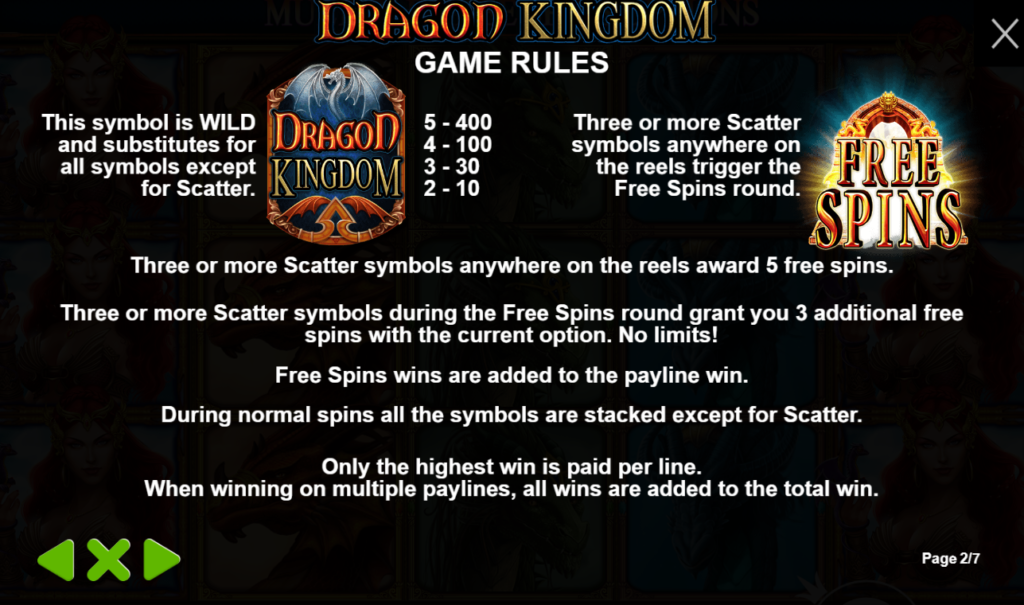 Dragon Kingdom สล็อตมังกร scatter